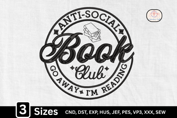 Anti-Social Book Club Embroidery