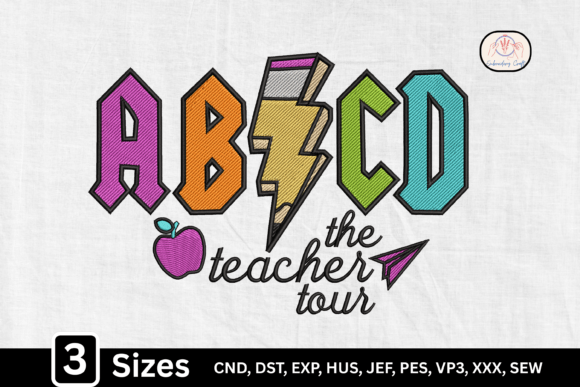 Retro Rock ABCD Letters